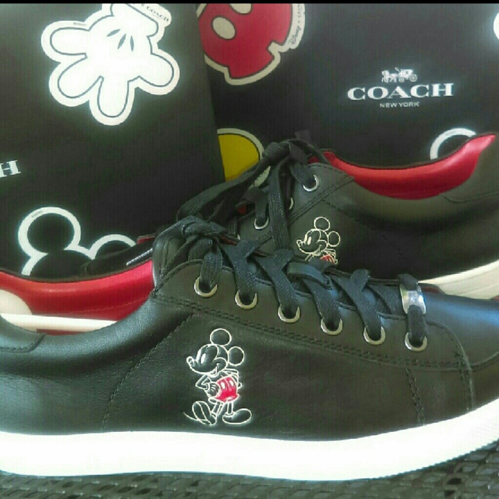 Coach Mickey Mouse Sneakers Shoes NWT